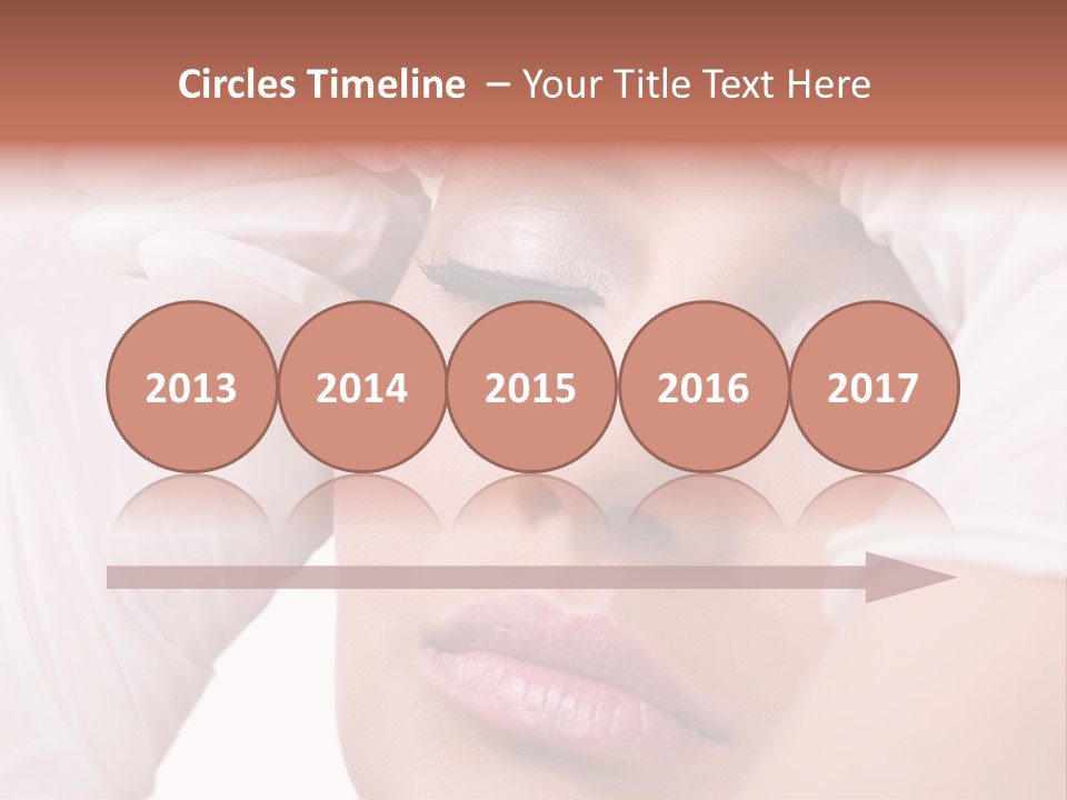 A Woman Getting Her Make Up Done With A Sy PowerPoint Template