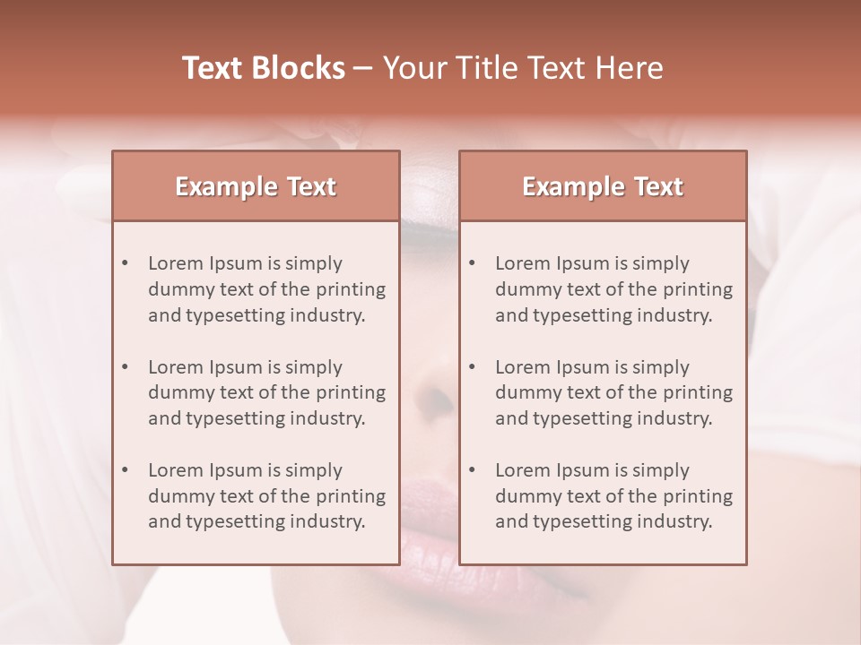 A Woman Getting Her Make Up Done With A Sy PowerPoint Template