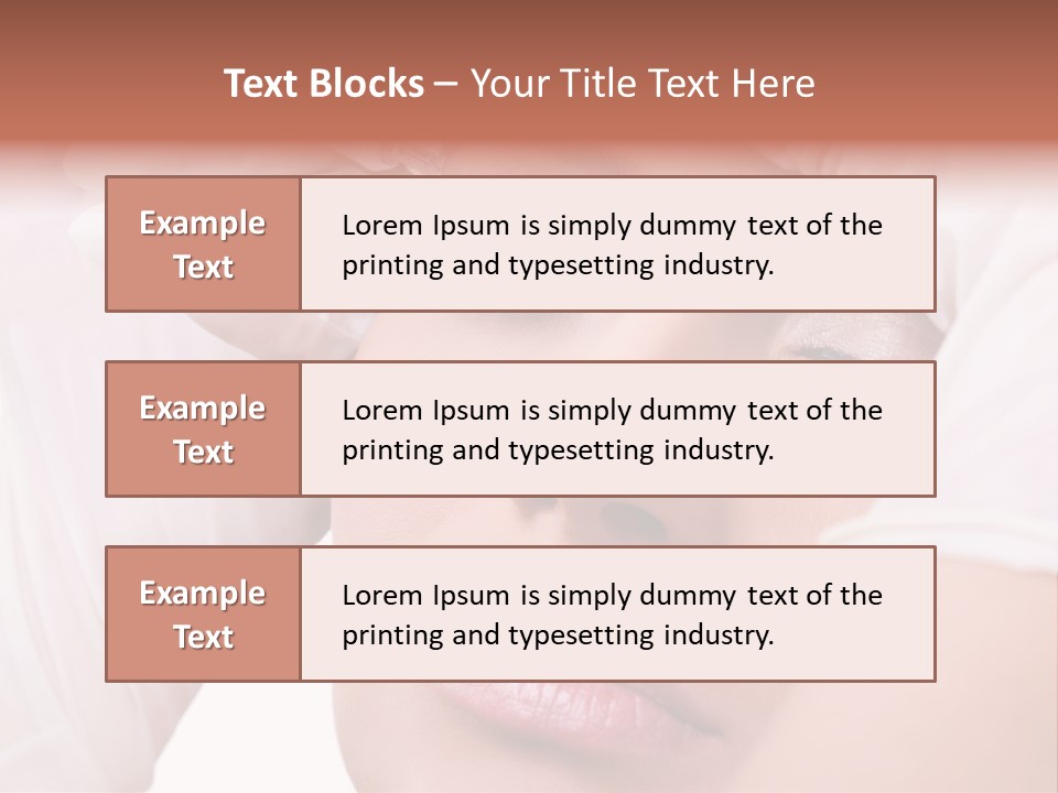 A Woman Getting Her Make Up Done With A Sy PowerPoint Template