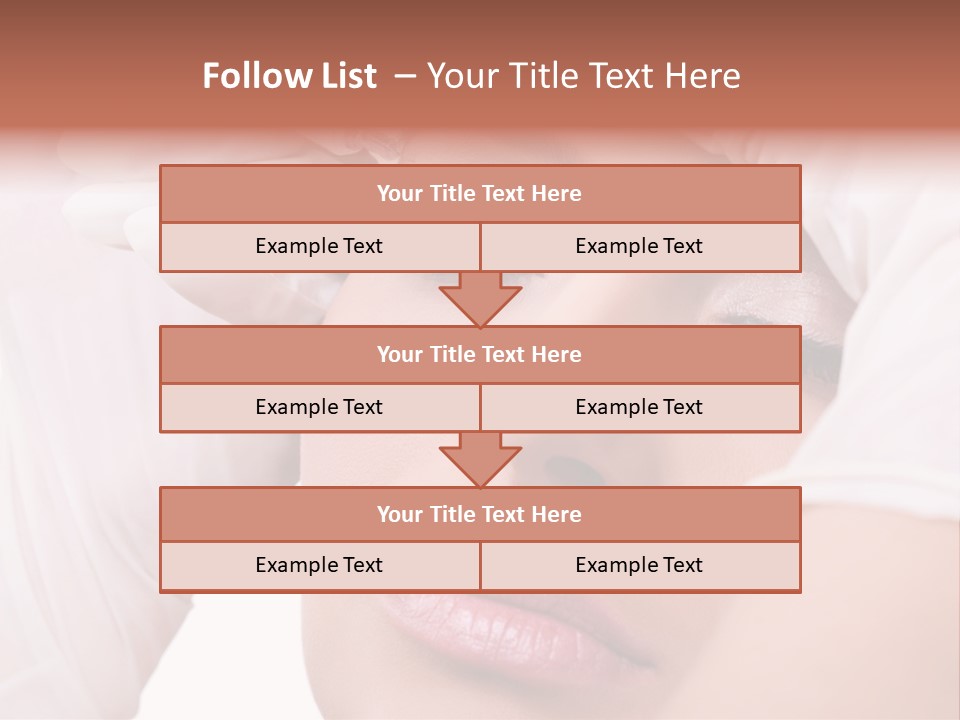 A Woman Getting Her Make Up Done With A Sy PowerPoint Template