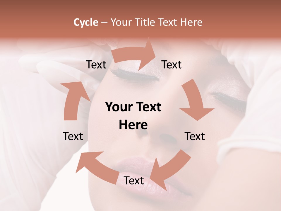 A Woman Getting Her Make Up Done With A Sy PowerPoint Template