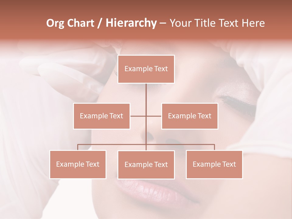 A Woman Getting Her Make Up Done With A Sy PowerPoint Template
