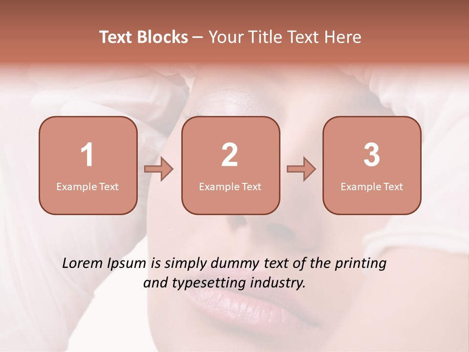 A Woman Getting Her Make Up Done With A Sy PowerPoint Template
