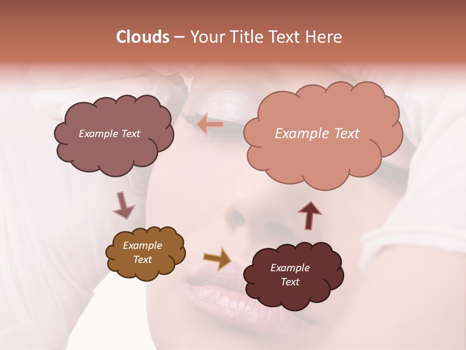 A Woman Getting Her Make Up Done With A Sy PowerPoint Template