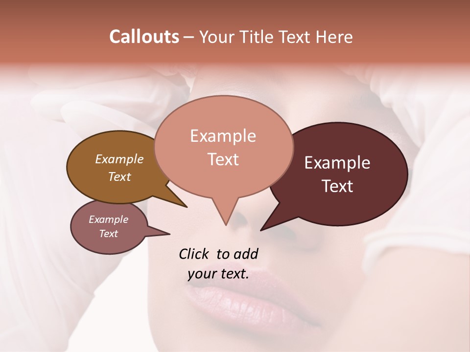 A Woman Getting Her Make Up Done With A Sy PowerPoint Template