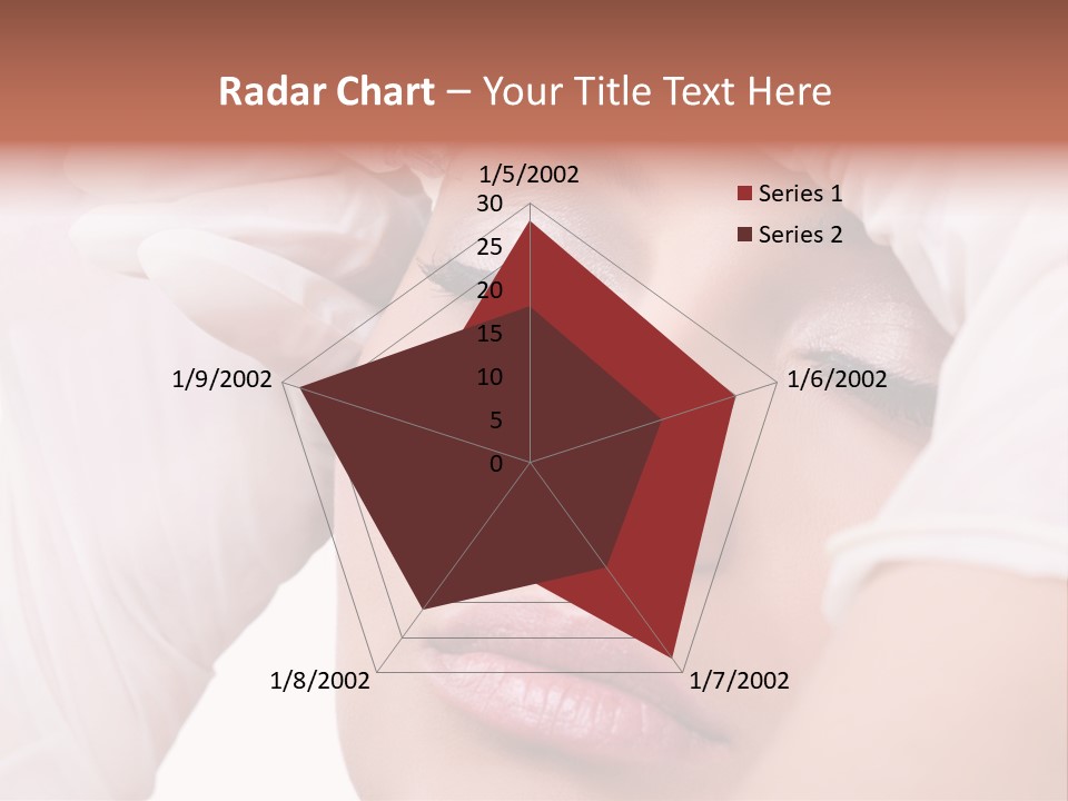 A Woman Getting Her Make Up Done With A Sy PowerPoint Template
