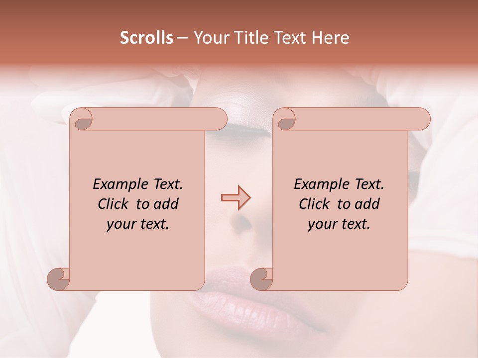 A Woman Getting Her Make Up Done With A Sy PowerPoint Template