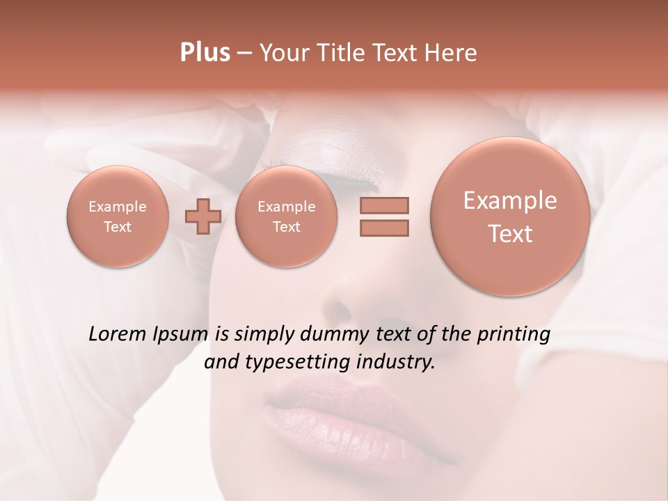 A Woman Getting Her Make Up Done With A Sy PowerPoint Template