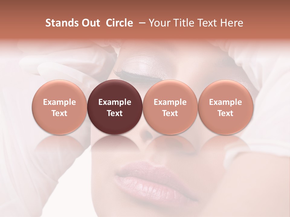 A Woman Getting Her Make Up Done With A Sy PowerPoint Template