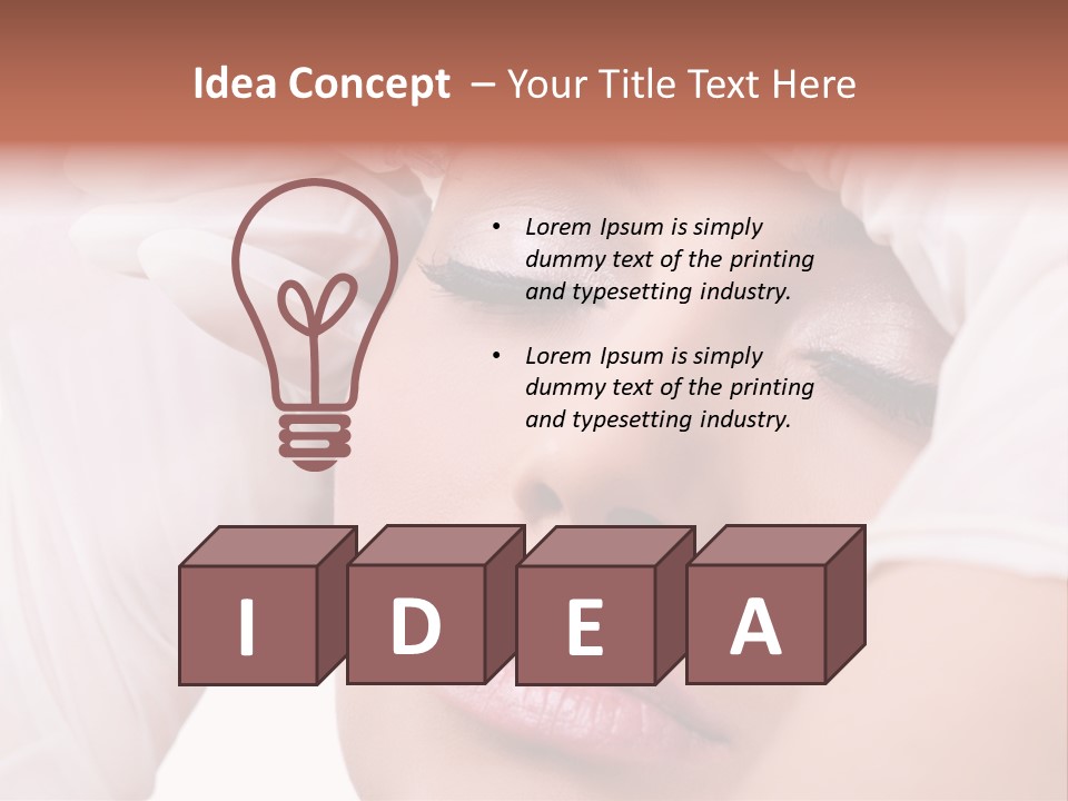 A Woman Getting Her Make Up Done With A Sy PowerPoint Template