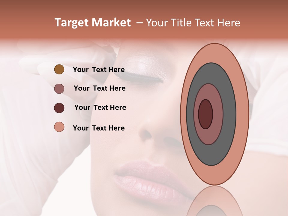 A Woman Getting Her Make Up Done With A Sy PowerPoint Template