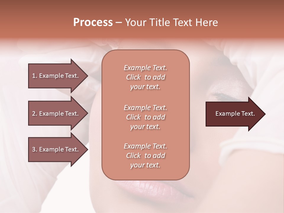 A Woman Getting Her Make Up Done With A Sy PowerPoint Template