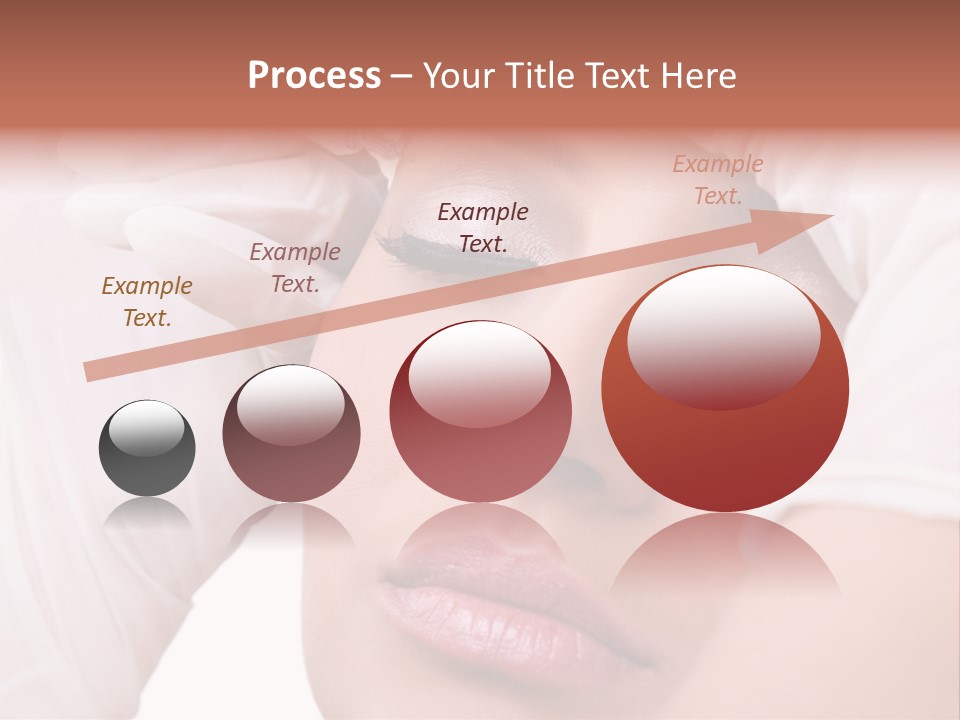 A Woman Getting Her Make Up Done With A Sy PowerPoint Template