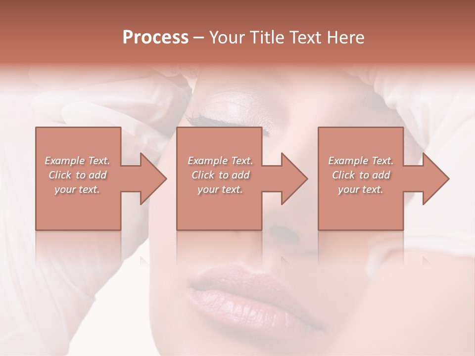A Woman Getting Her Make Up Done With A Sy PowerPoint Template