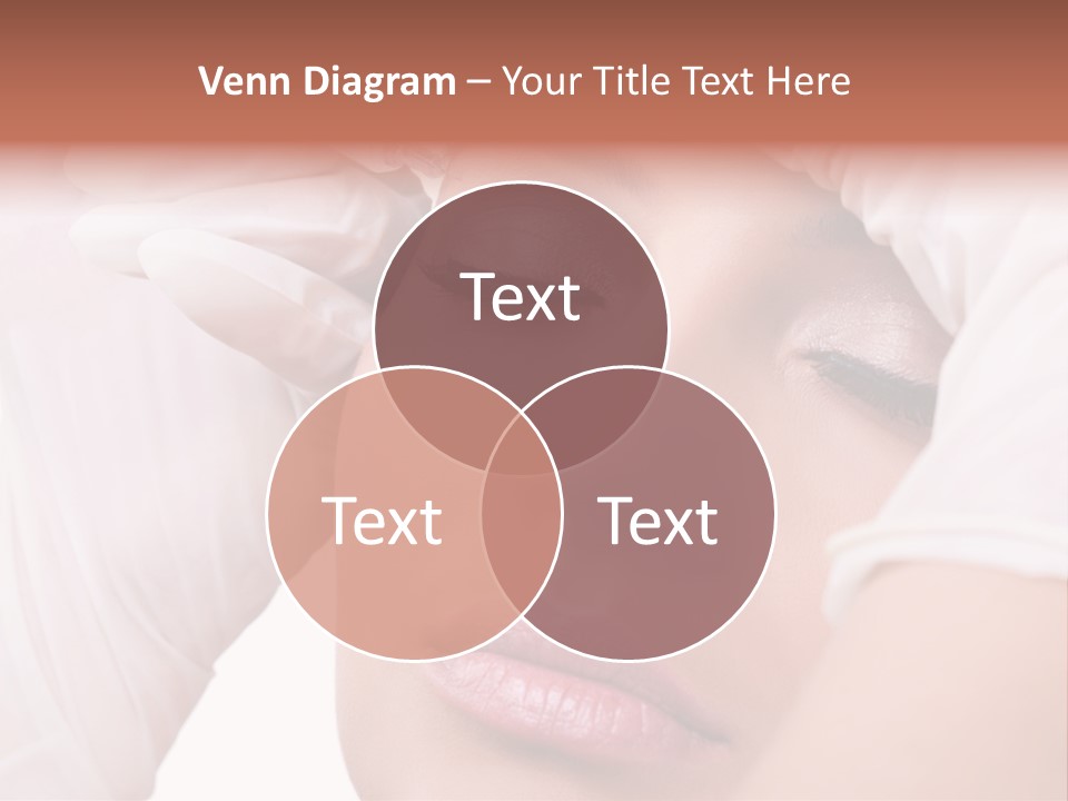 A Woman Getting Her Make Up Done With A Sy PowerPoint Template