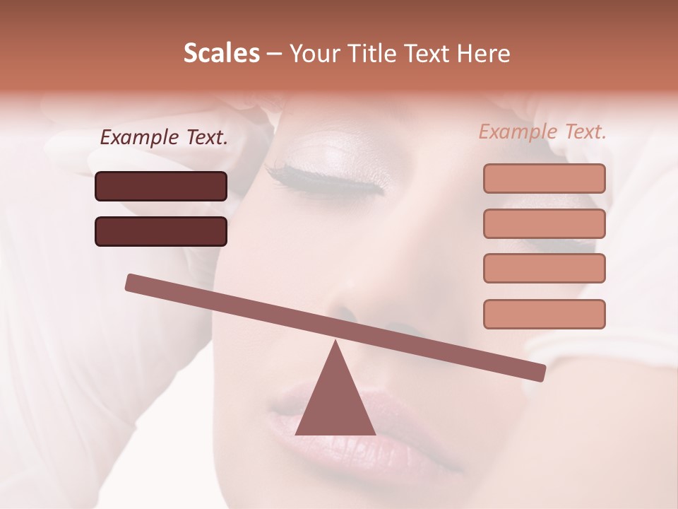 A Woman Getting Her Make Up Done With A Sy PowerPoint Template