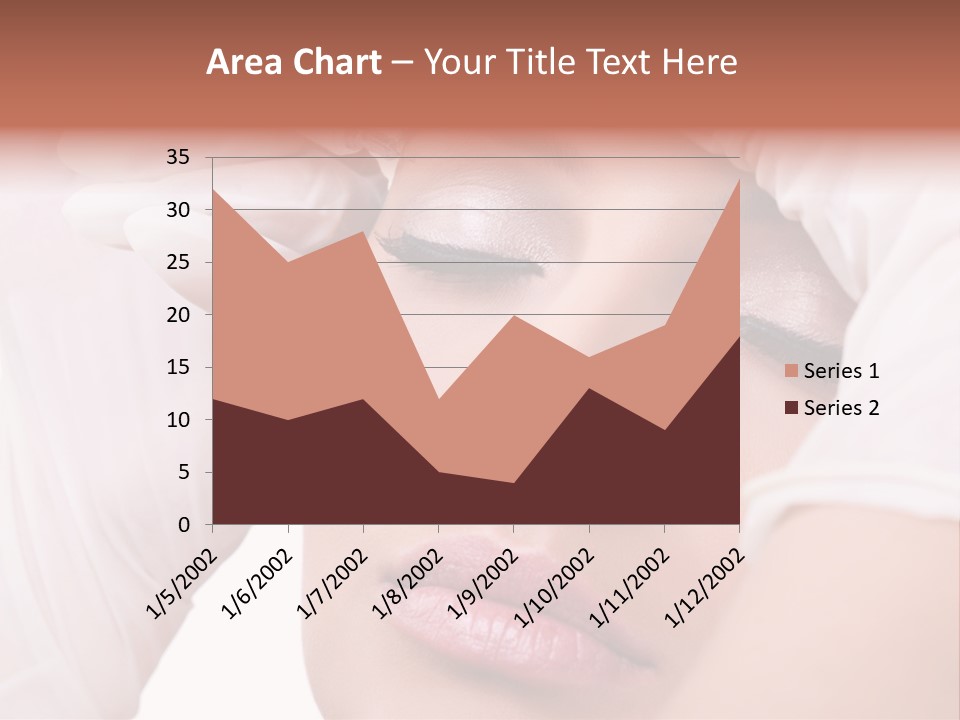 A Woman Getting Her Make Up Done With A Sy PowerPoint Template