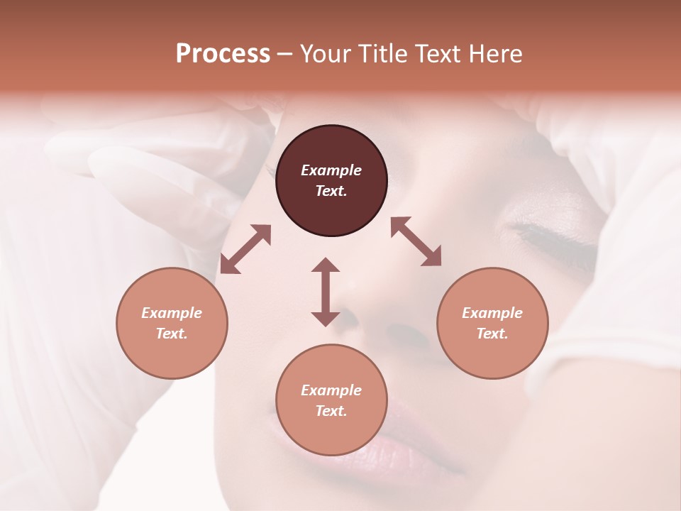 A Woman Getting Her Make Up Done With A Sy PowerPoint Template