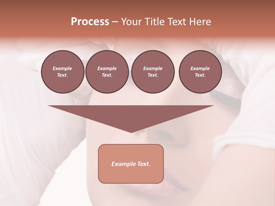 A Woman Getting Her Make Up Done With A Sy PowerPoint Template