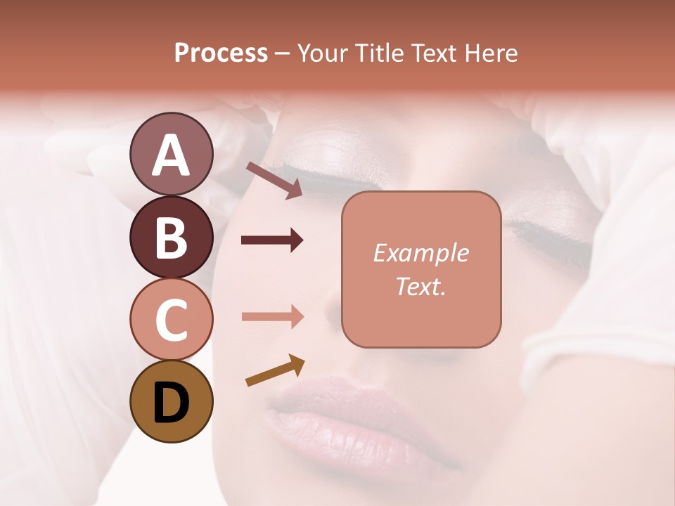 A Woman Getting Her Make Up Done With A Sy PowerPoint Template