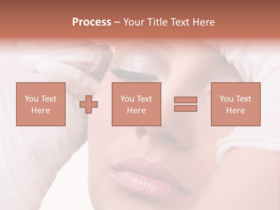 A Woman Getting Her Make Up Done With A Sy PowerPoint Template