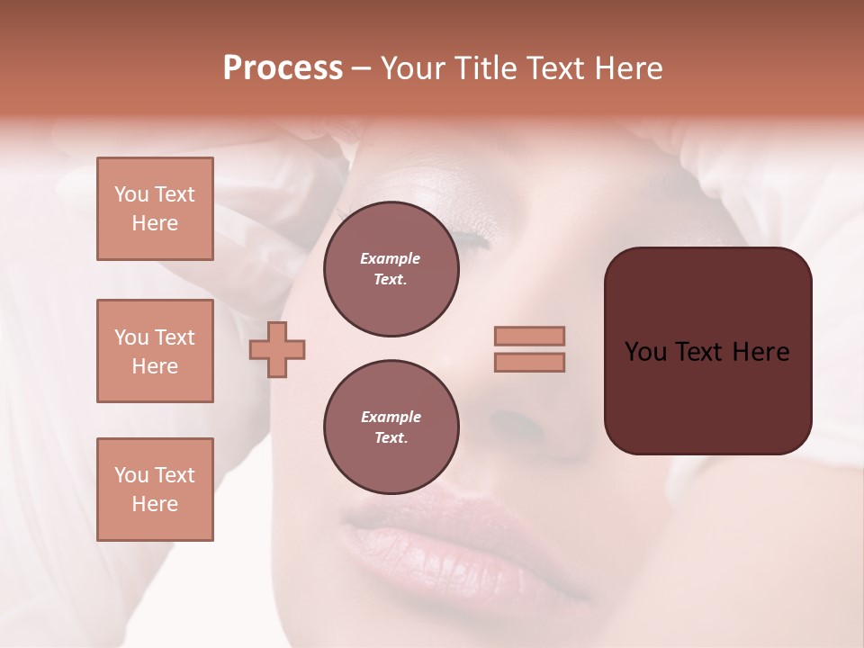A Woman Getting Her Make Up Done With A Sy PowerPoint Template