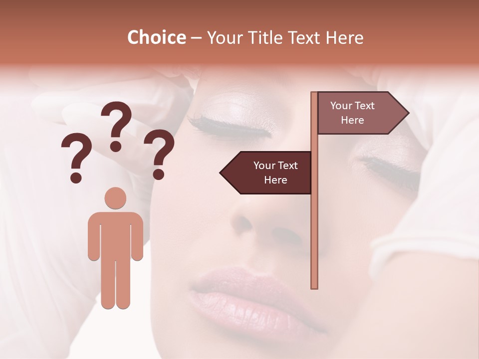 A Woman Getting Her Make Up Done With A Sy PowerPoint Template