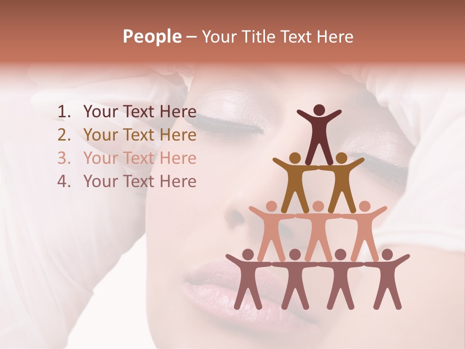 A Woman Getting Her Make Up Done With A Sy PowerPoint Template