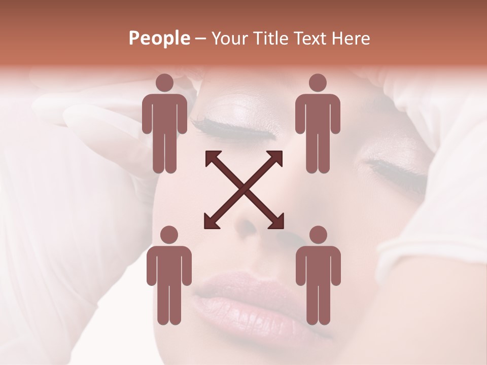 A Woman Getting Her Make Up Done With A Sy PowerPoint Template