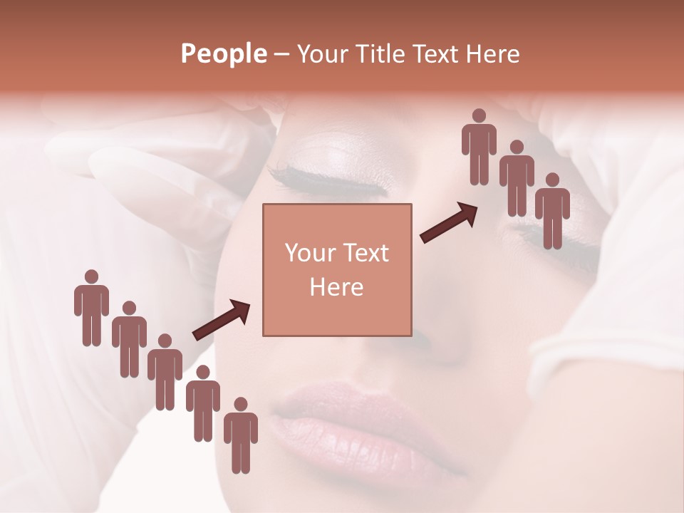 A Woman Getting Her Make Up Done With A Sy PowerPoint Template