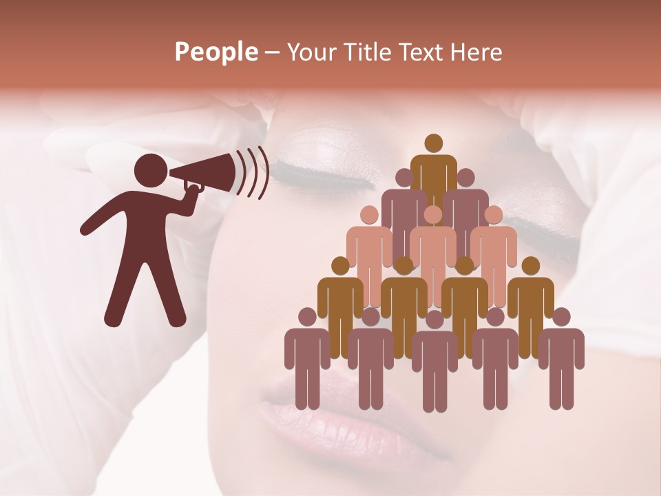 A Woman Getting Her Make Up Done With A Sy PowerPoint Template