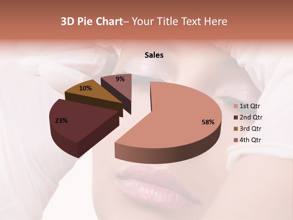A Woman Getting Her Make Up Done With A Sy PowerPoint Template