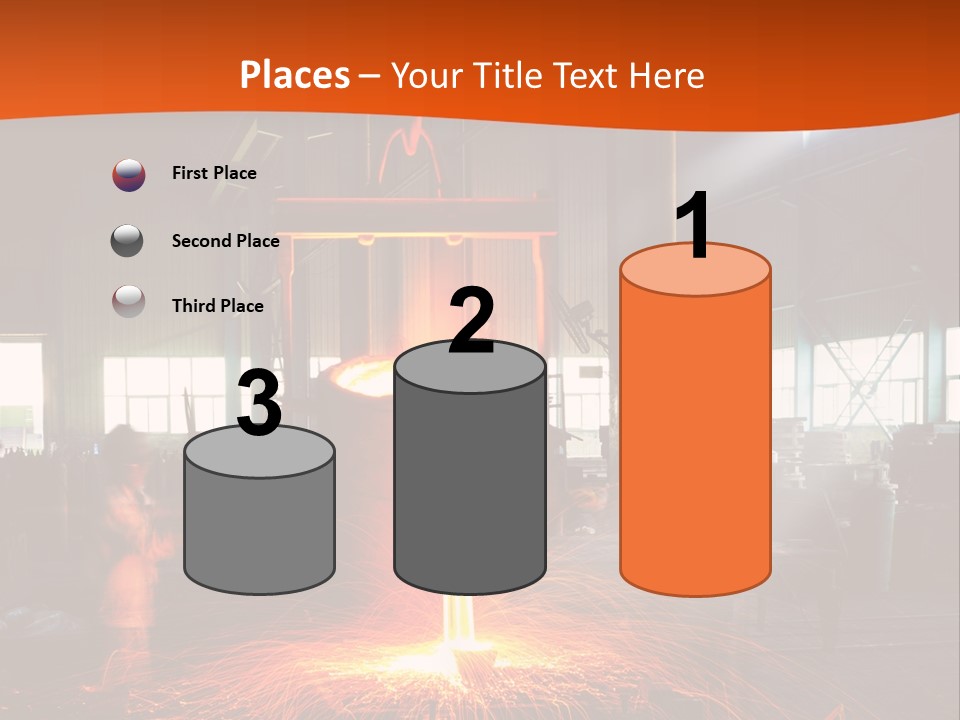 A Man Working On A Piece Of Metal In A Factory PowerPoint Template