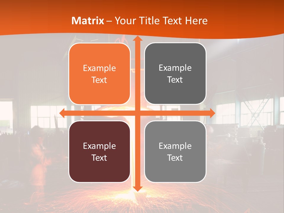 A Man Working On A Piece Of Metal In A Factory PowerPoint Template