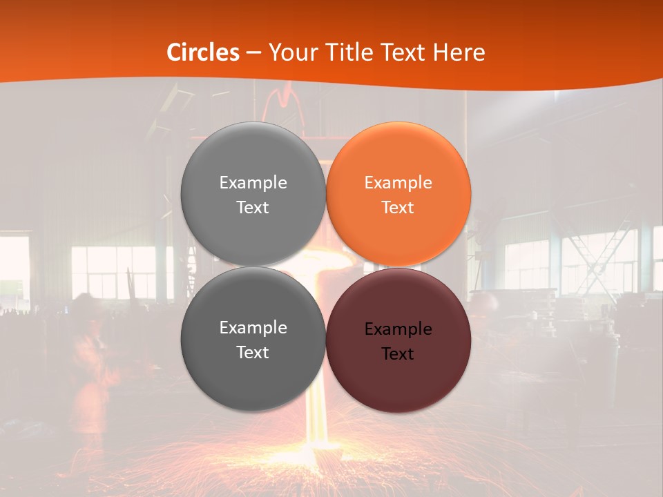 A Man Working On A Piece Of Metal In A Factory PowerPoint Template