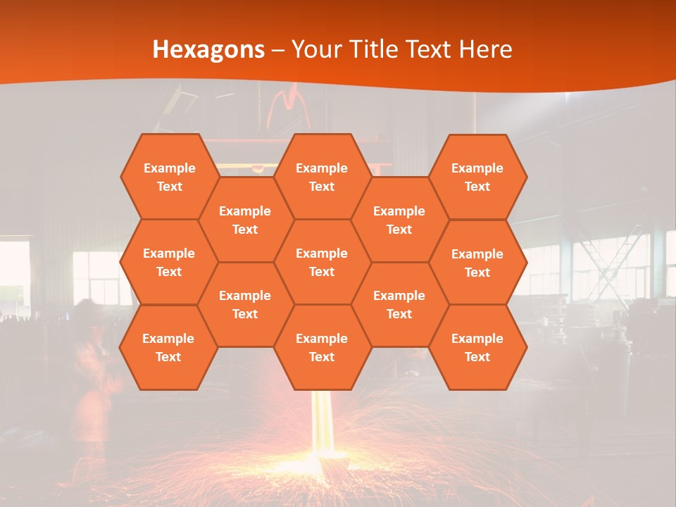 A Man Working On A Piece Of Metal In A Factory PowerPoint Template