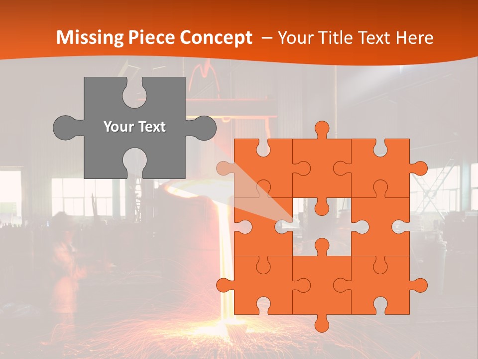 A Man Working On A Piece Of Metal In A Factory PowerPoint Template