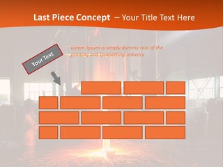 A Man Working On A Piece Of Metal In A Factory PowerPoint Template
