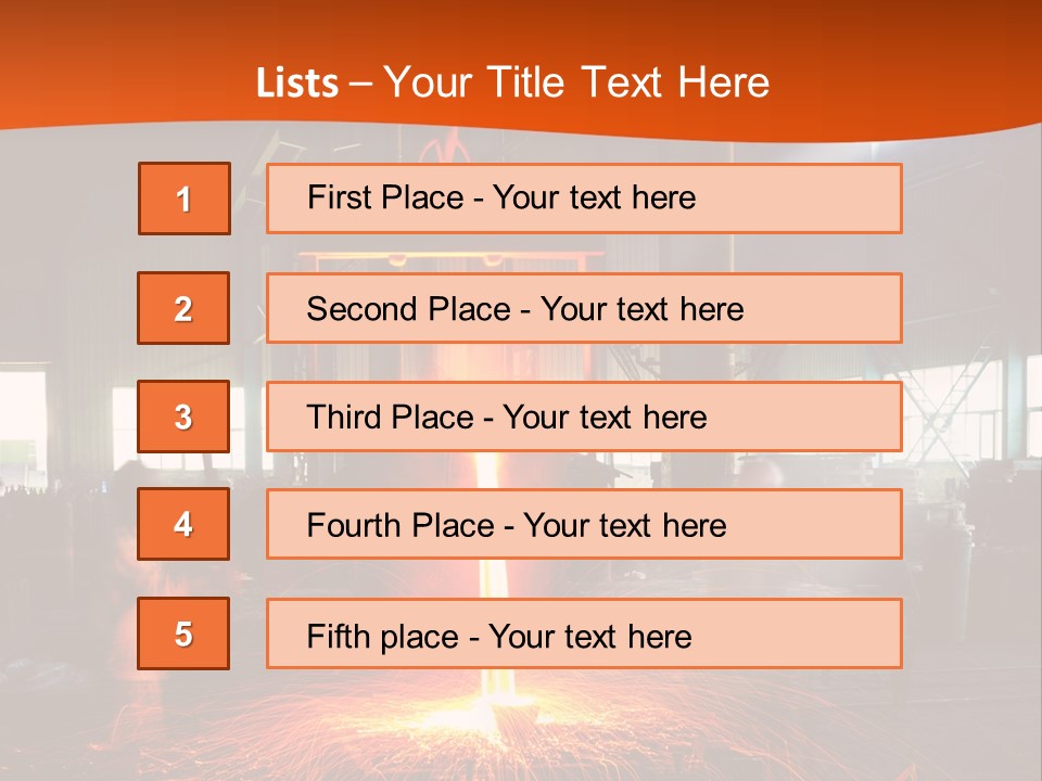 A Man Working On A Piece Of Metal In A Factory PowerPoint Template