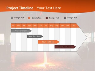 A Man Working On A Piece Of Metal In A Factory PowerPoint Template