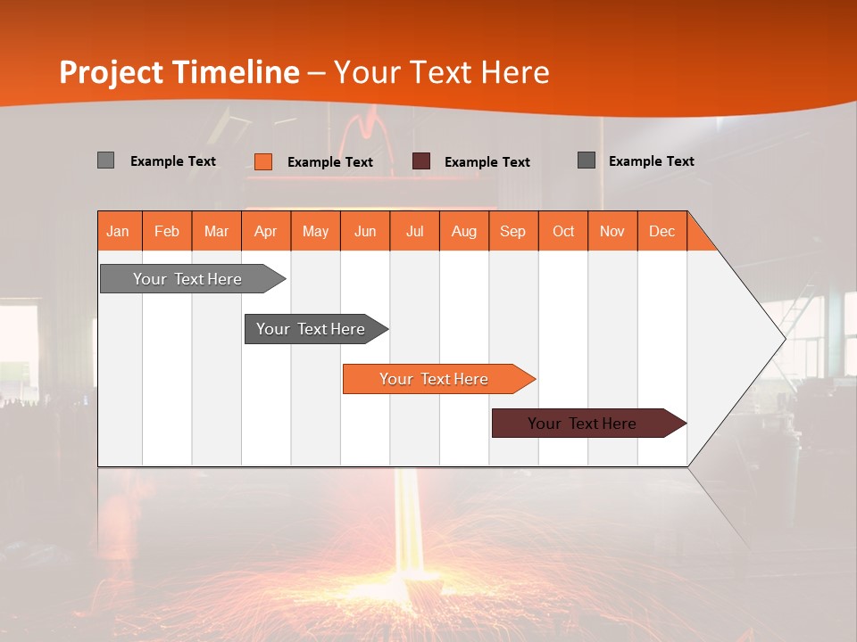 A Man Working On A Piece Of Metal In A Factory PowerPoint Template