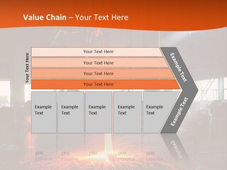 A Man Working On A Piece Of Metal In A Factory PowerPoint Template
