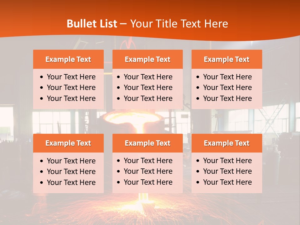A Man Working On A Piece Of Metal In A Factory PowerPoint Template