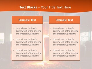 A Man Working On A Piece Of Metal In A Factory PowerPoint Template