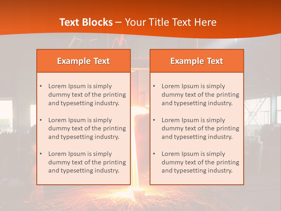 A Man Working On A Piece Of Metal In A Factory PowerPoint Template