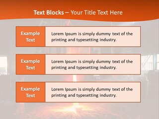 A Man Working On A Piece Of Metal In A Factory PowerPoint Template