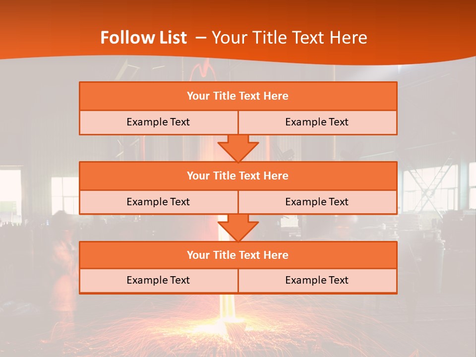 A Man Working On A Piece Of Metal In A Factory PowerPoint Template