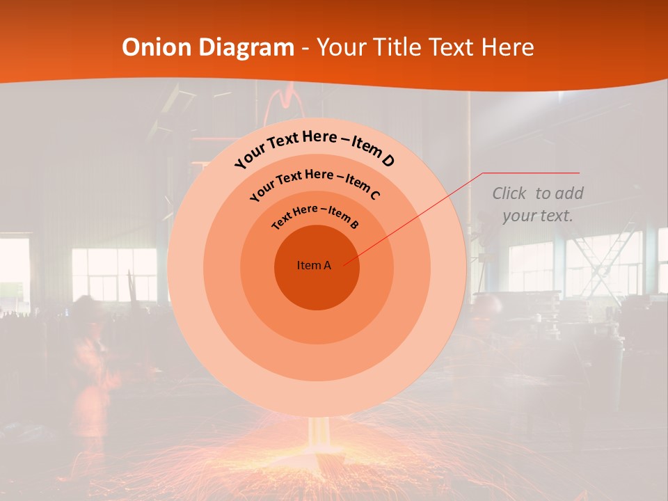 A Man Working On A Piece Of Metal In A Factory PowerPoint Template