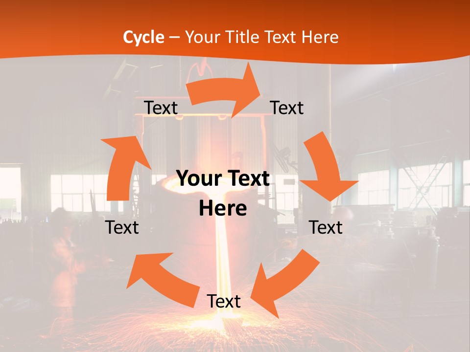 A Man Working On A Piece Of Metal In A Factory PowerPoint Template