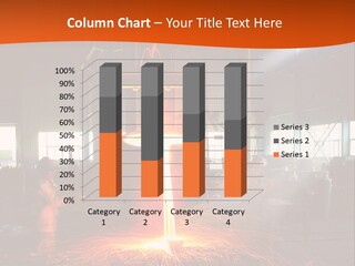 A Man Working On A Piece Of Metal In A Factory PowerPoint Template